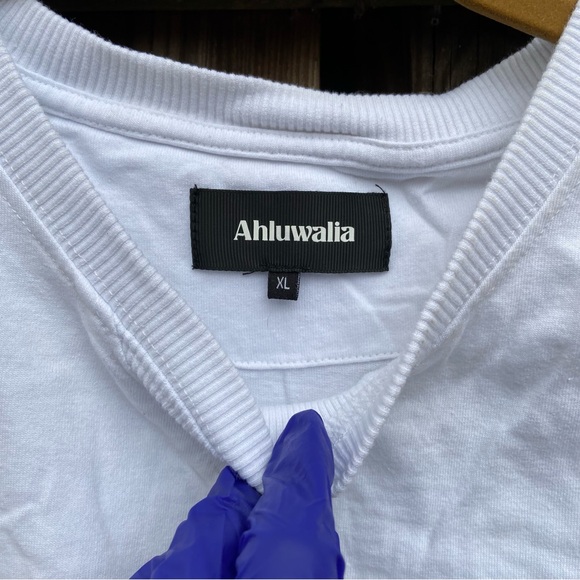 Ahluwalia White Graphic Cotton Tee - Picture 3 of 5